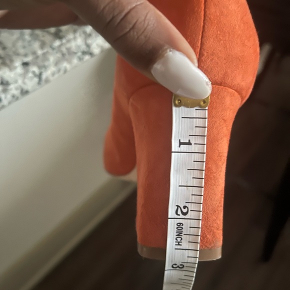 Orange low block heel - Picture 5 of 5